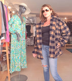 Manteau a carreaux court