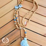 Collier papillons bleu