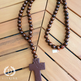 Sautoir croix en bois