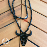 Collier tête buffle