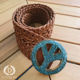 Ceinture peace love Camel