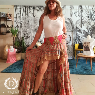 Jupe longue asymétrique