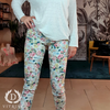 Pantalon Slim Fleurs