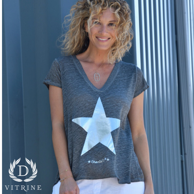 T-shirt lin étoile