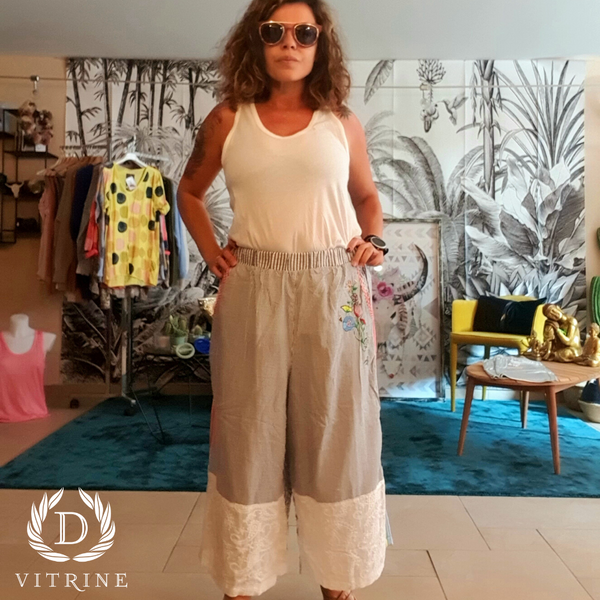 Pantalon Broderie et dentelle