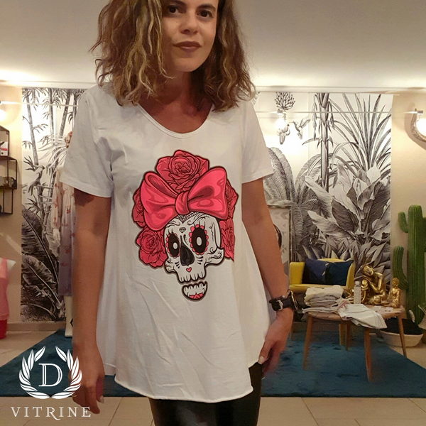 Tunique tête de mort et lacet