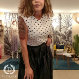 Top épaulettes petits pois