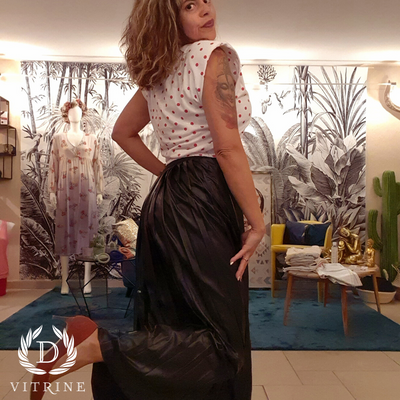 Top épaulettes petits pois