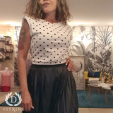 Top épaulettes petits pois