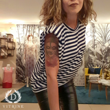 Haut rayé épaulettes