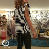 Haut rayé épaulettes