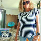 Haut rayé épaulettes