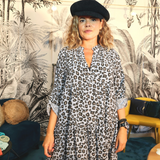 Robe grise léopard