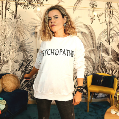 Pull Filadelfia Psychopathe Unisex Blanc