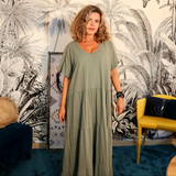 Robe boho Vert Kaki
