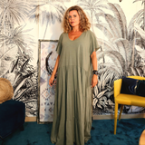 Robe boho Vert Kaki