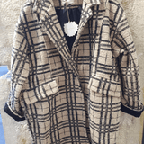 Manteau oversize à carreaux