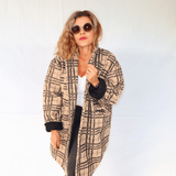 Manteau oversize à carreaux