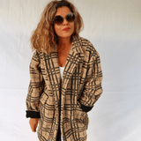 Manteau oversize à carreaux