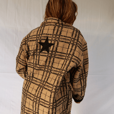 Manteau oversize à carreaux