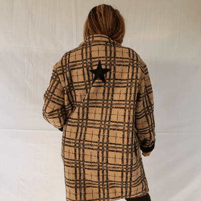 Manteau oversize à carreaux