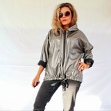 Veste argenté tête de mort au dos