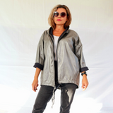 Veste argenté tête de mort au dos