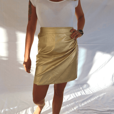 Jupe gold plissé