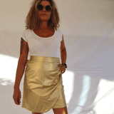 Jupe gold plissé