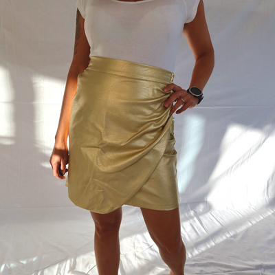 Jupe gold plissé