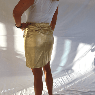 Jupe gold plissé