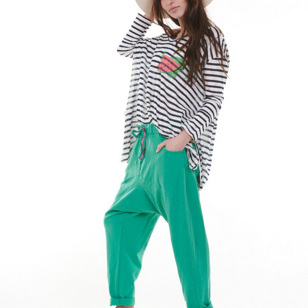 Pantalon loose vert