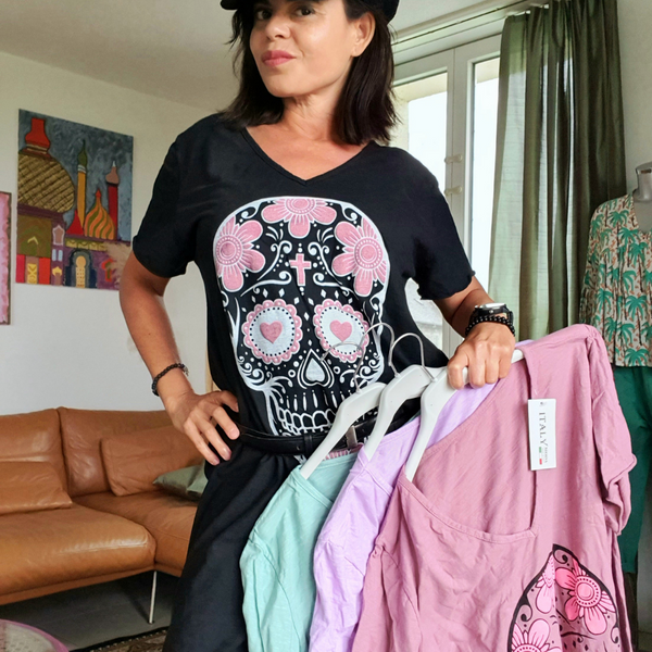 Robe courte tête de mort