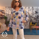 T- shirt manche longue à gros pois