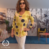 T- shirt manche longue à gros pois