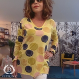 T- shirt manche longue à gros pois