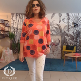 T- shirt manche longue à gros pois