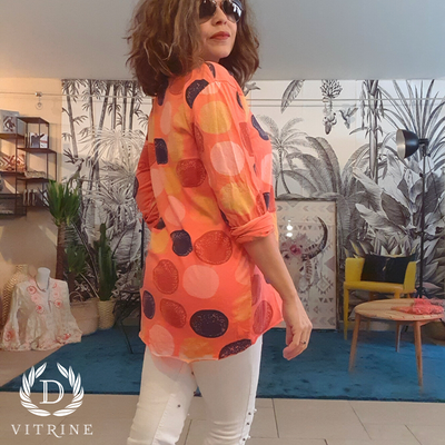 T- shirt manche longue à gros pois