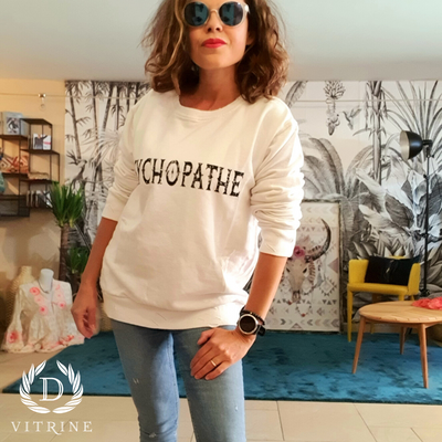 Pull Filadelfia Psychopathe Unisex Blanc