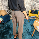 Pantalon slouchy taupe