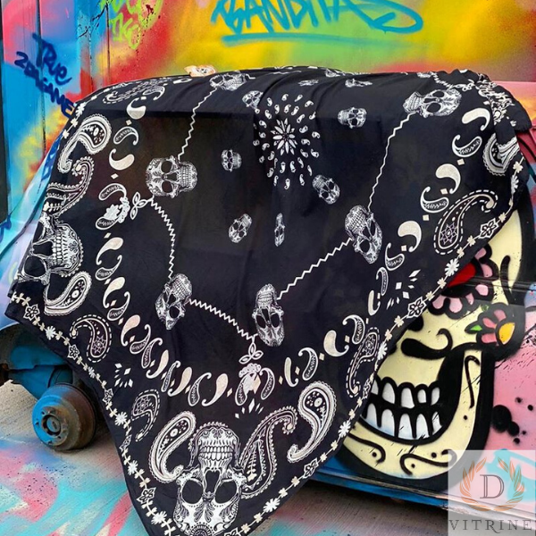 Foulard et serviette de plage noir