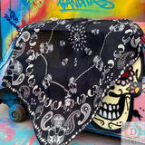 Foulard et serviette de plage noir