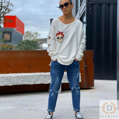 B- CUT Pull Tête de mort