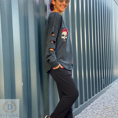 B- CUT Pull Tête de mort