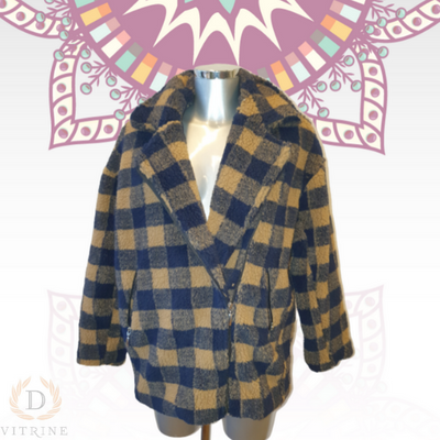 Manteau a carreaux court