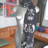 Foulard et serviette de plage noir