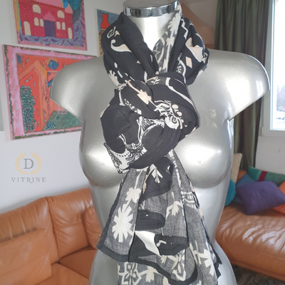 Foulard et serviette de plage noir