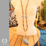 Collier papillons bleu