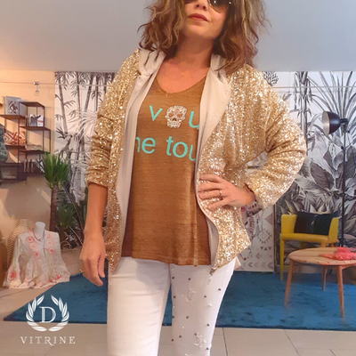 Pull à capuche gold