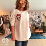 B- CUT Pull Tête de mort